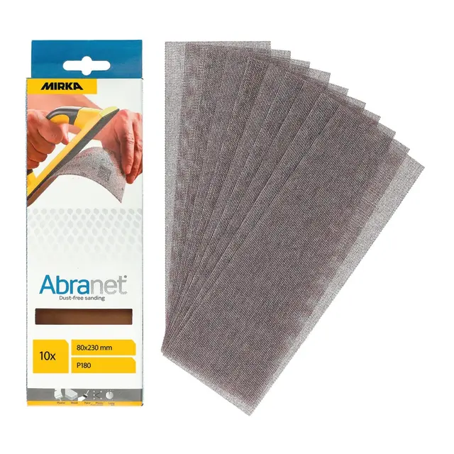MIRKA Abranet Grip - Slipepapir K180 - 80x230mm - 10/pkn. 