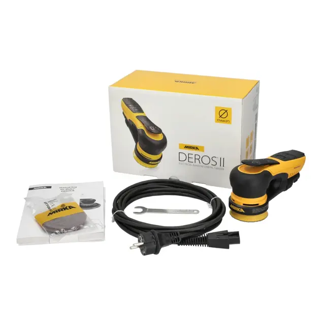 MIRKA Deros II 325 Slipemaskin Ø77mm skive - 2,5 mm utkast 