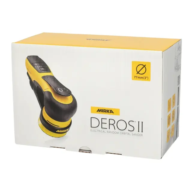 MIRKA Deros II 325 Slipemaskin Ø77mm skive - 2,5 mm utkast 