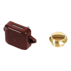 Skapl&#229;s messing  - &#216;23 x 16mm stor brun l&#229;skasse