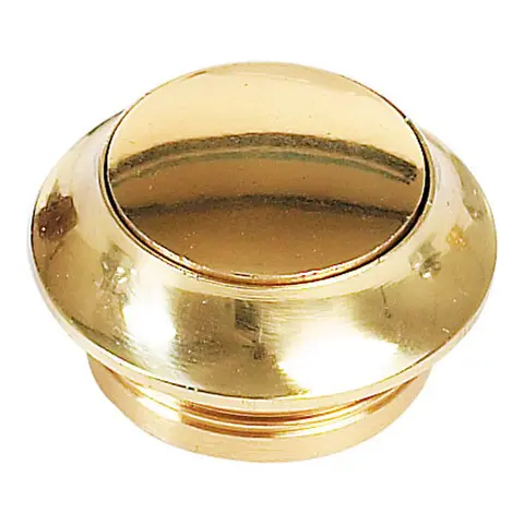 Trykknapp til skaplås - Ø16 x 16mm messing 