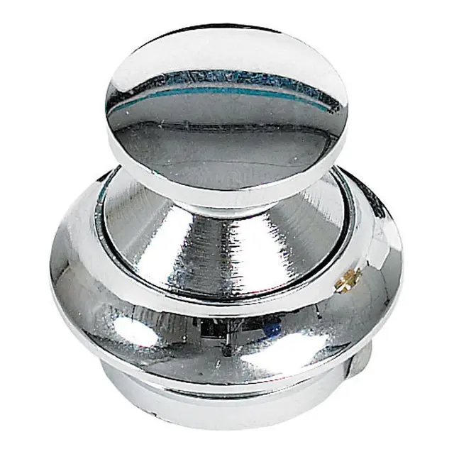 Trykknapp til skaplås - Ø16 x 16mm krom 