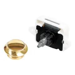 Skapl&#229;s messing  - &#216;23 x 13mm stor hvit l&#229;skasse