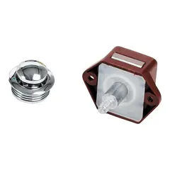 Skapl&#229;s krom - &#216;16 x 16mm liten hvit l&#229;skasse