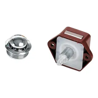 Skapl&#229;s krom - &#216;16 x 16mm liten hvit l&#229;skasse