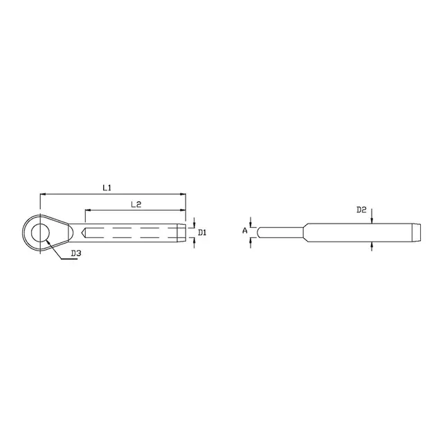 BLUEWAVE Øyeterminal, Ø5mm wire Øye-dia: Ø10,5mm 