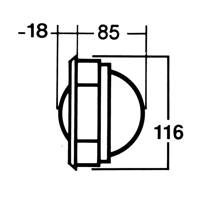 SILVA Kompass 100B/H Skottmontert, belyst 