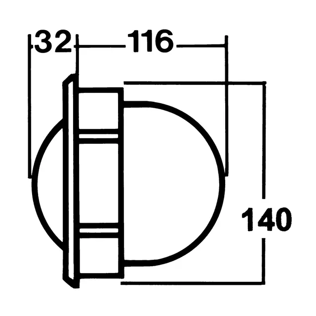 GARMIN Kompass 125B-H Sort Belyst 