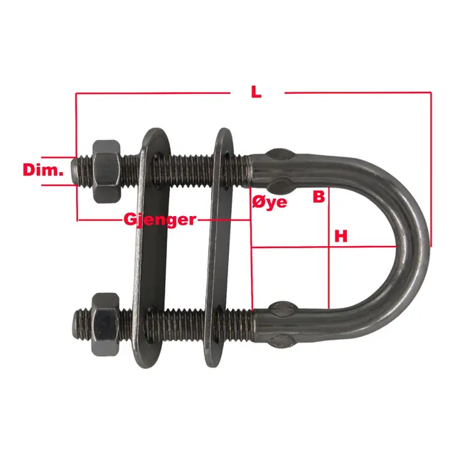 U-bolt 6 x 60 