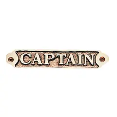 1852M Skilt &quot;Captain&quot; 155mm - Polert messing