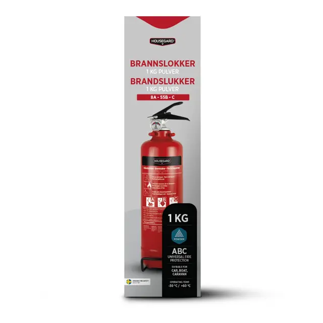 HOUSEGARD Pulverslokker 1 kg Rattmerket - Brannklasse: ABC 