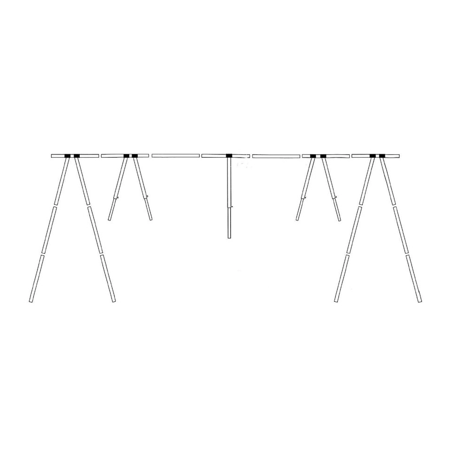 Bakkestativ for båter - 10,5m 29 til 31 fot (10,5m)