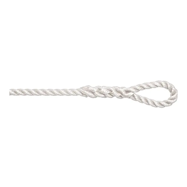 1852M Fenderline polyester - 3-slått Hvit - 10 mm, 2 m 