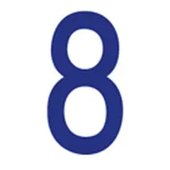OPTIPARTS Seilnummer 8 bl&#229; - 23,5 cm til Optimist