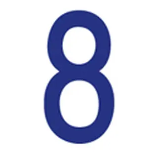 OPTIPARTS Seilnummer 8 bl&#229; - 23,5 cm til Optimist