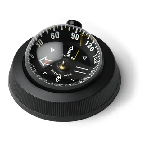 SILVA Kompass 85E Sort, For motorbåt,  Belyst 