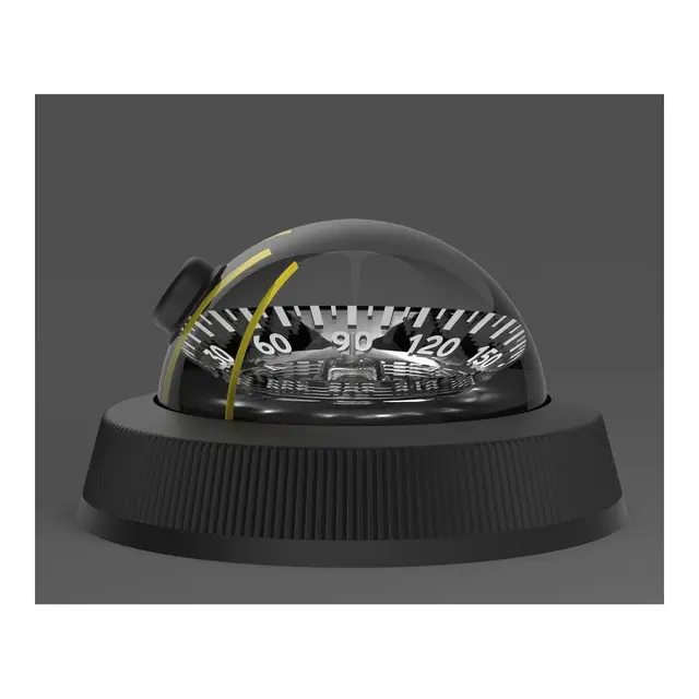 SILVA Kompass 85E Sort, For motorbåt,  Belyst 