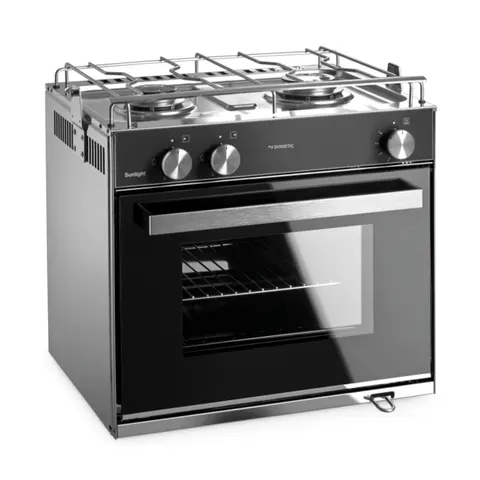 DOMETIC Sunlight Gasskomfyr Stekeovn med koketopp med 2 bluss