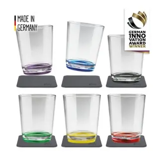 SILWY Magnetic Plastglass - Drikkeglass 6 stk glass (multif. bunn) og magnetpads 