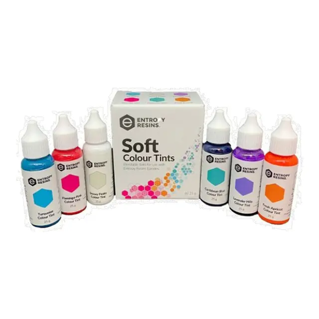 ENTROPY Resin Vivid Colour Tint Box 6 stk klare og sterke fargetilsetninger 