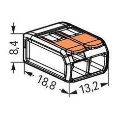 WAGO Koblingsklemme - 2 inng. maks 4mm² / 32A (221-412) 