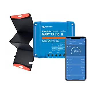 SKANBATT Solcellepanel Pakke Portabelt 120W - 1593x530x45mm - Victron 10A MPPT