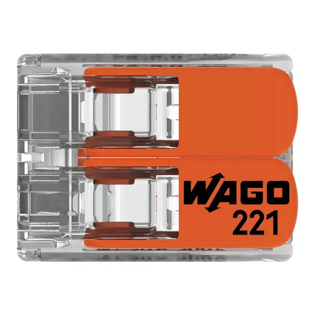 WAGO Koblingsklemme - 2 inng. maks 6mm² / 41A (221-612) 