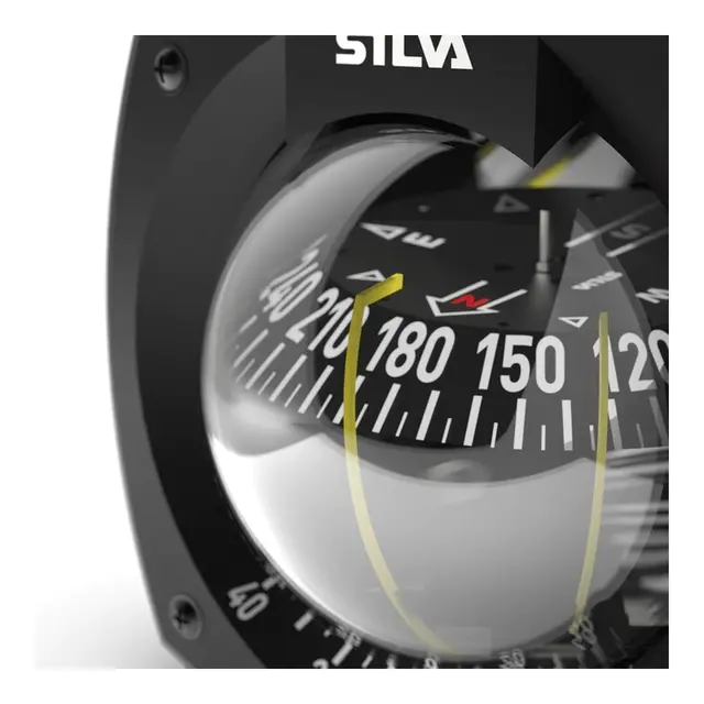 SILVA Kompass 125B/H Sort, skottmontert 