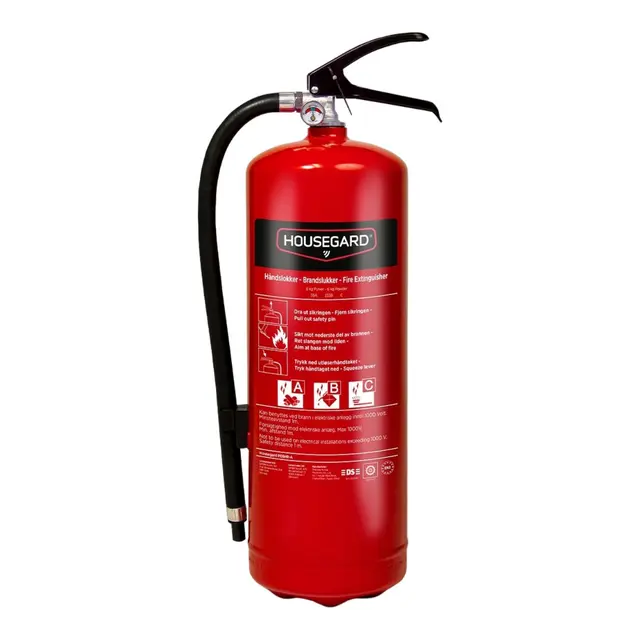 HOUSEGARD Pulverslukker 6 kg 55A Rattmerket - Brannklasse: ABC 