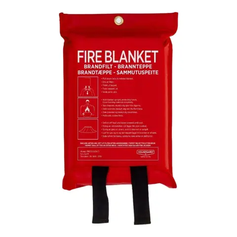 HOUSEGARD Brannteppe - silikonbelagt Rød - 120x120 cm