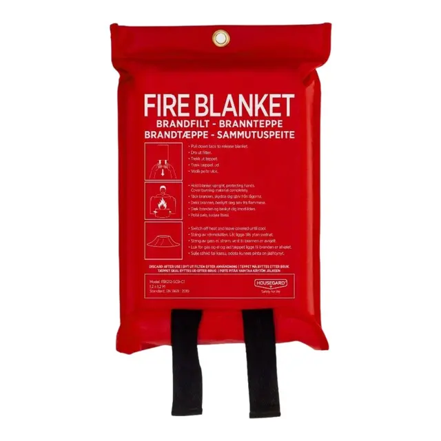 HOUSEGARD Brannteppe - silikonbelagt Rød - 120x120 cm 