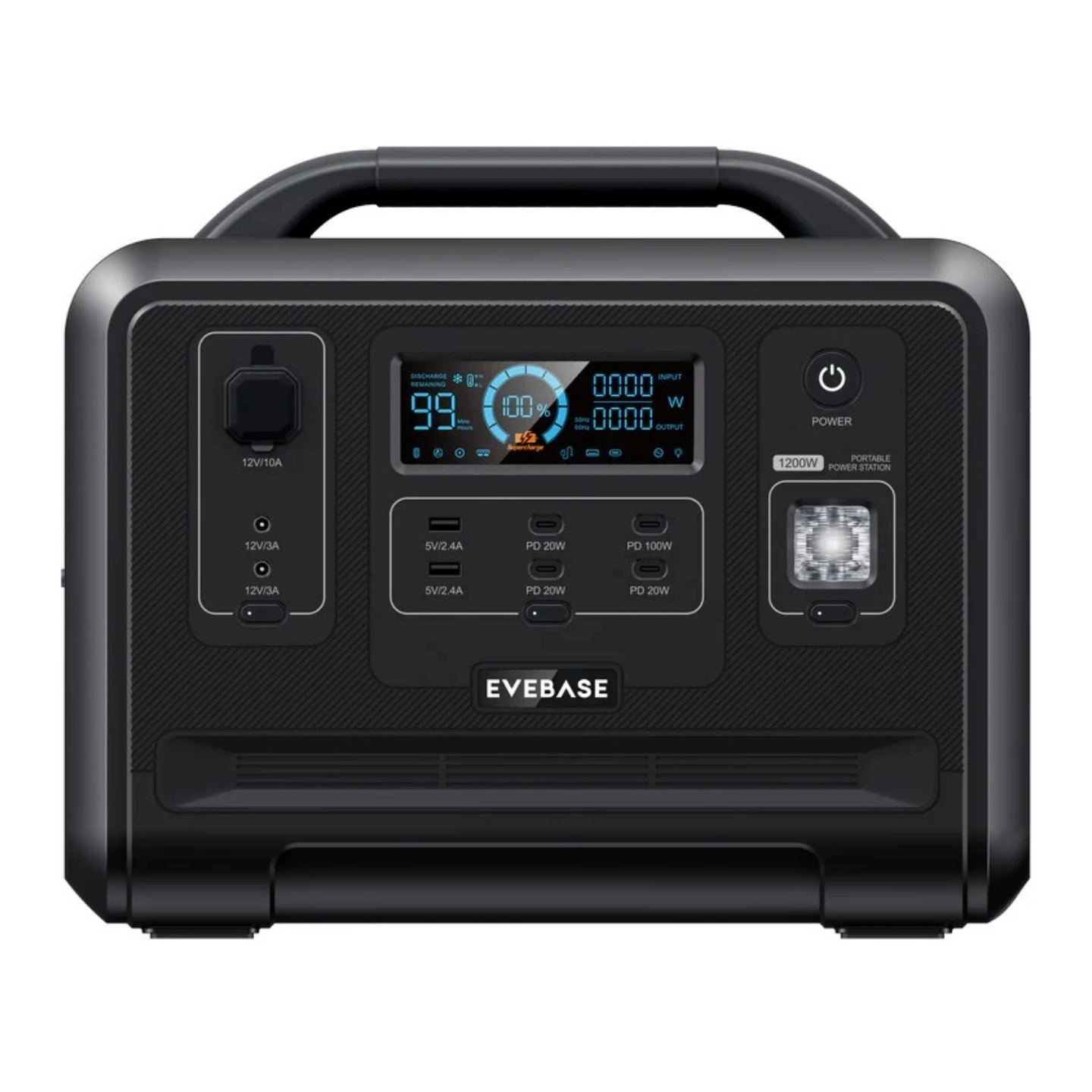 EVEBASE Move 1200 Bærbar Power Station 1200W