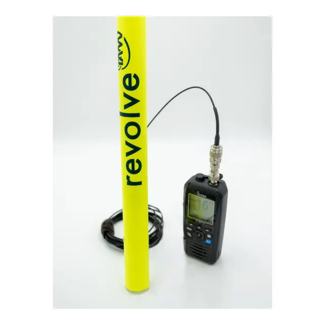 REVOLVE Sammenleggbar VHF nødantenne 2,5m - 156MHz med strobelys 