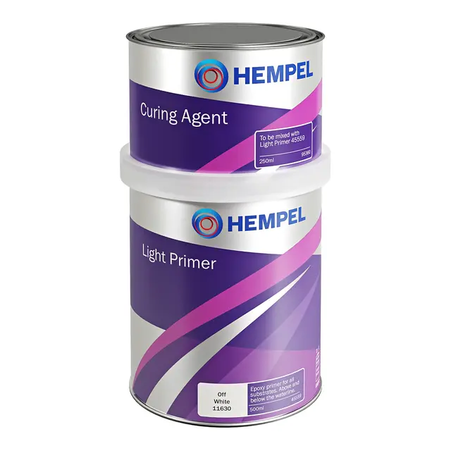 HEMPEL Light Primer - 0,75 L Off white - 2-komponent - m/herder 