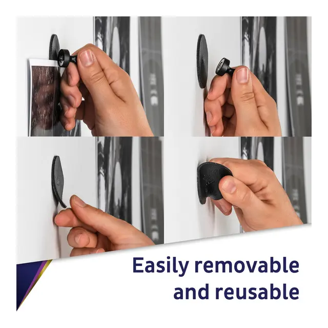 SILWY Magnetic Pin 4 stk pins og 4 sorte magnetpads 