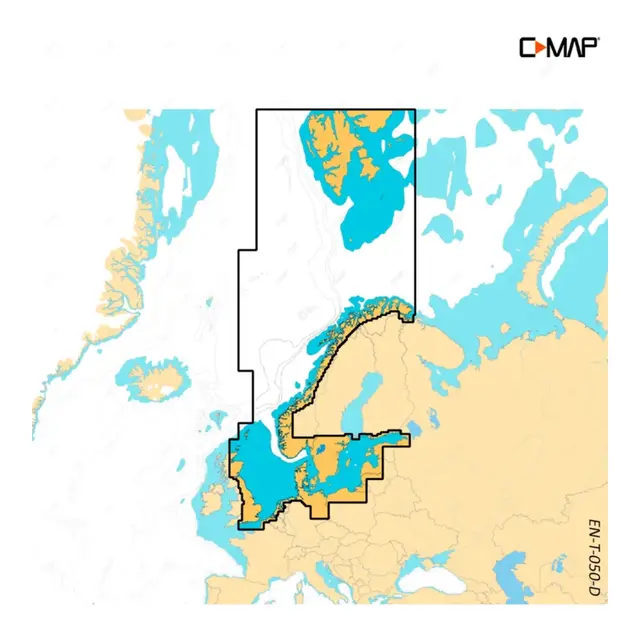 C-MAP Discover X Sjøkart for kartplotter M-EN-T-050-D-MS: Nord- og Sentral-Europa 