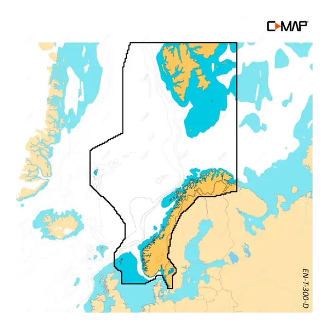 C-MAP Discover X Sjøkart for kartplotter M-EN-T-300-D-MS: Nordsjøen - Skagerrak 