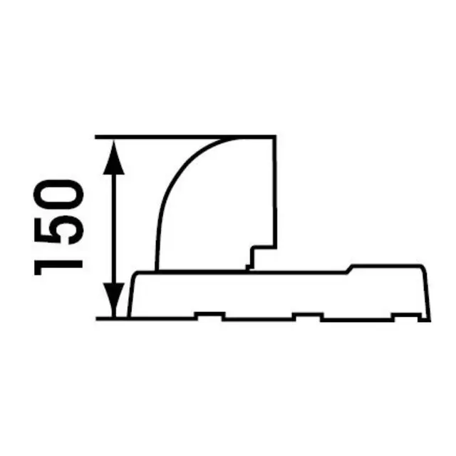 PLASTIMO Doradebox blå klemmebrakett Doradebox blå  (75mm) 