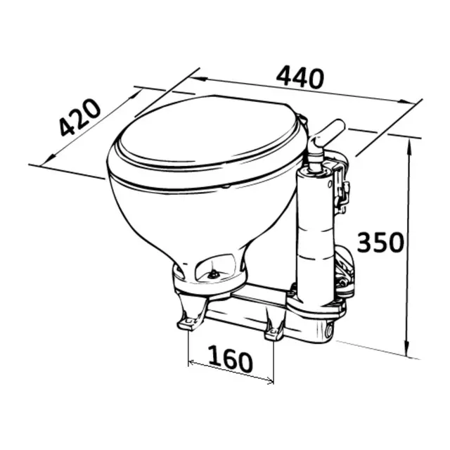 PLASTIMO Toalett manuelt Rm69 Standard Toalett med porselensskål Rm69 Standard 