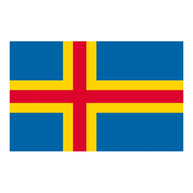 Gjesteflagg - Åland 35cm Vevet polyester - 30x19 cm 