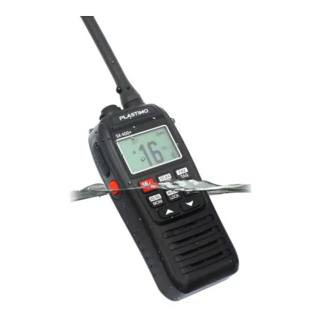 PLASTIMO VHF Sx-400+ portabel Bærbar VHF Sx-400+ 5W Sendereffekt 