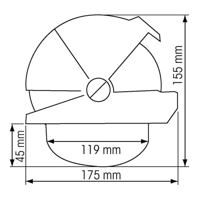 PLASTIMO Kompass Offshore 135 vit svart konisk ros 