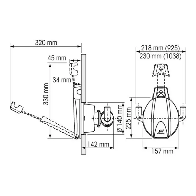 PLASTIMO Lensepumpe teleskophåndtak m/ integrert håndtak & Bypass - 25 mm 