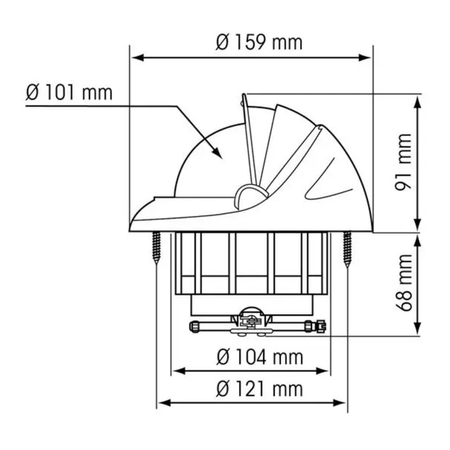 PLASTIMO Kompass Offshore 115 svart svart konisk ros 