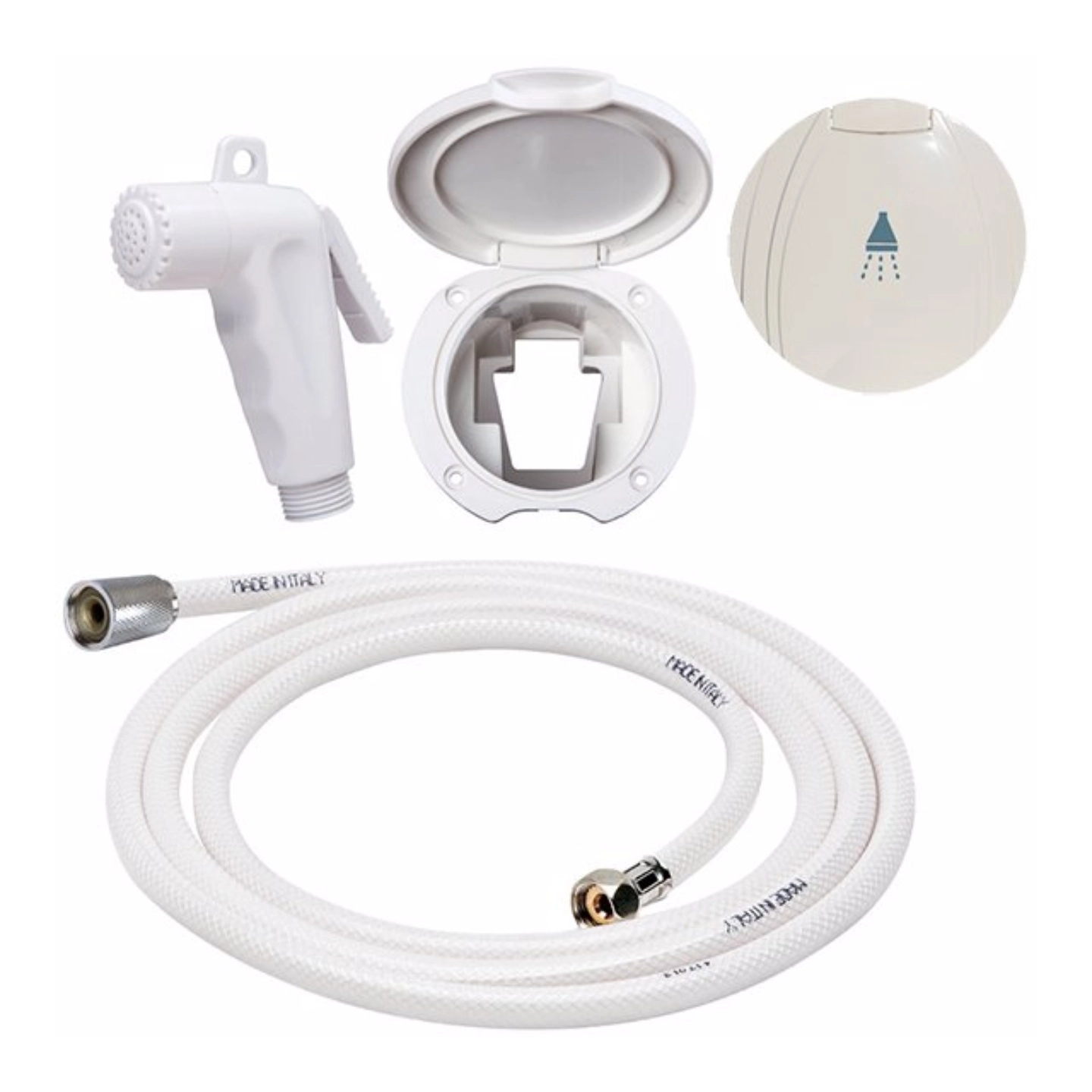 PLASTIMO Dusjholder med dusjhåndtak og 3 meter slange