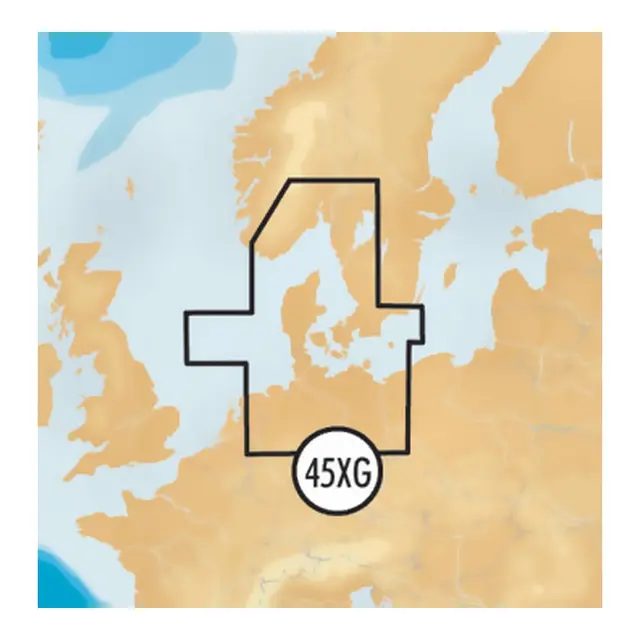 NAVIONICS+ XL9 (SD Brikke) 45XG: Norge/Sverige S - Danmark - Tyskl. 