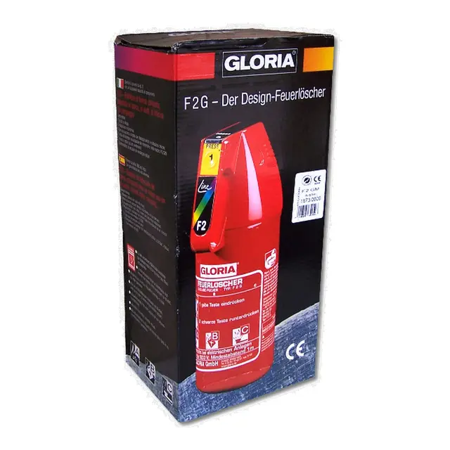 GLORIA Brannslukker 2 kg, F2GM ABC kompakt pulverapparat for båt m.m 