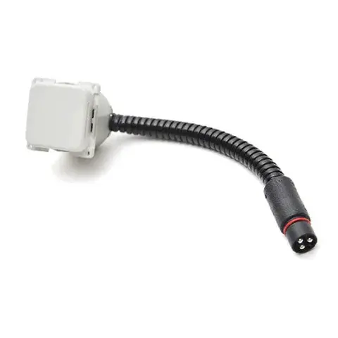DEFA Enkel mini-kontakt, Plug-in Hvit 230V - IP44 - innfelt m/lok 