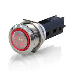Buzzer 24V R&#248;d led ring