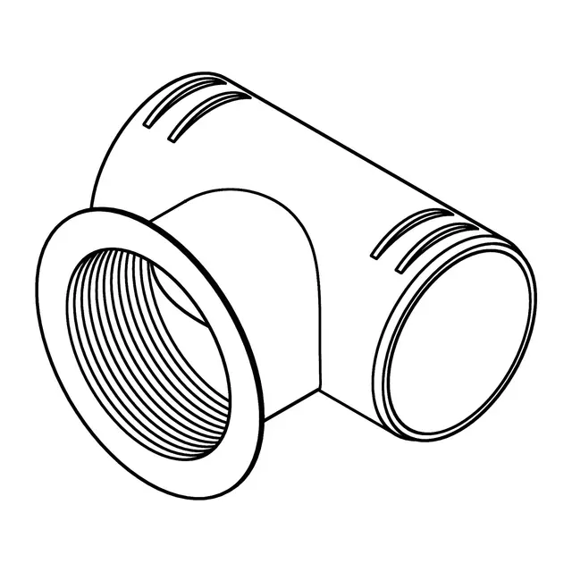 WEBASTO T-Stykke Ø60-60-Ø60 m/ innv gjenger i T 
